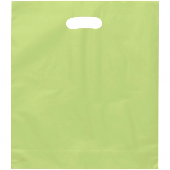 Lime Green Frosted Printed Die Cut Handle Bag
