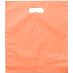Tangerine Frosted Printed Die Cut Handle Bag
