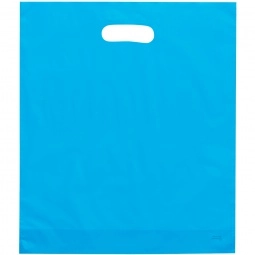 Blue Frosted Printed Die Cut Handle Bag