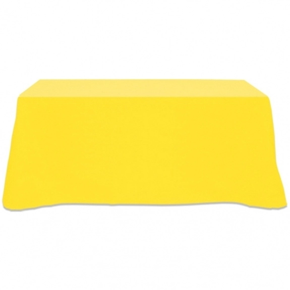 Yellow 3-Sided Custom Table Cover - 6 ft.