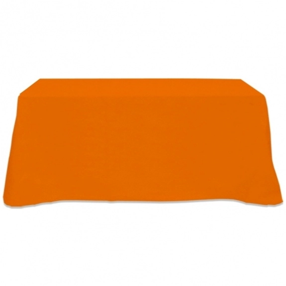 Orange3-Sided Custom Table Cover - 6 ft.