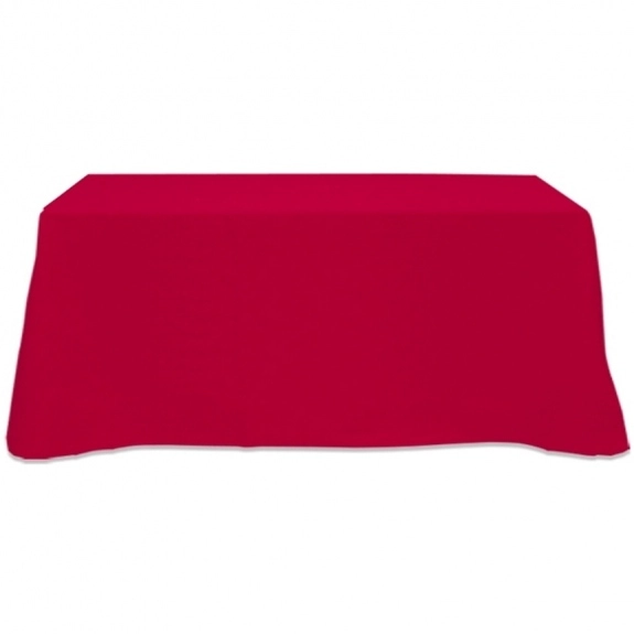 Red 3-Sided Custom Table Cover - 6 ft.