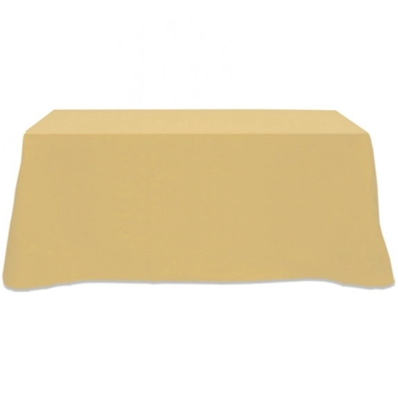 Tan 3-Sided Custom Table Cover - 6 ft.