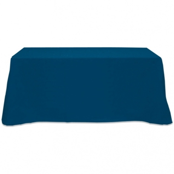 Navy Blue 3-Sided Custom Table Cover - 6 ft.