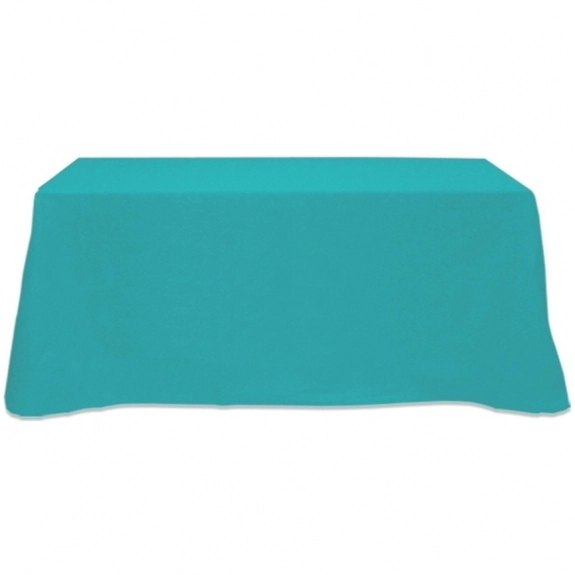 Teal 3-Sided Custom Table Cover - 6 ft.