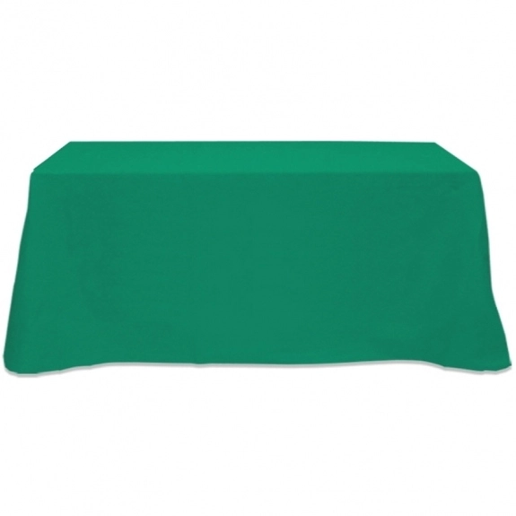 Kelly Green 3-Sided Custom Table Cover - 6 ft.