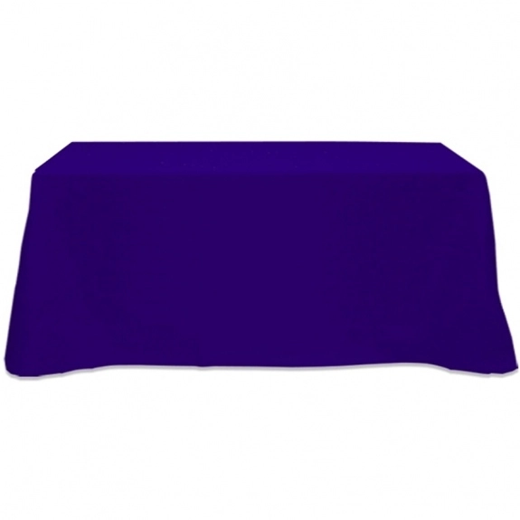 Purple 3-Sided Custom Table Cover - 6 ft.