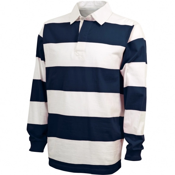 Navy/White Charles River Classic Embroidered Rugby Shirt