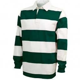 Forest Green/White Charles River Classic Embroidered Rugby Shirt
