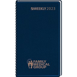 Navy Blue Weekly Wire Bound Custom Planner - 5"w x 8"h