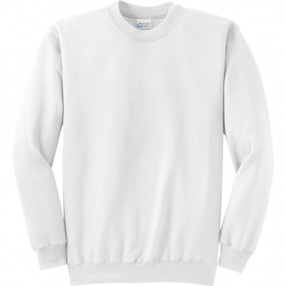 White Port & Company Classic Logo Sweatshirt - Men's