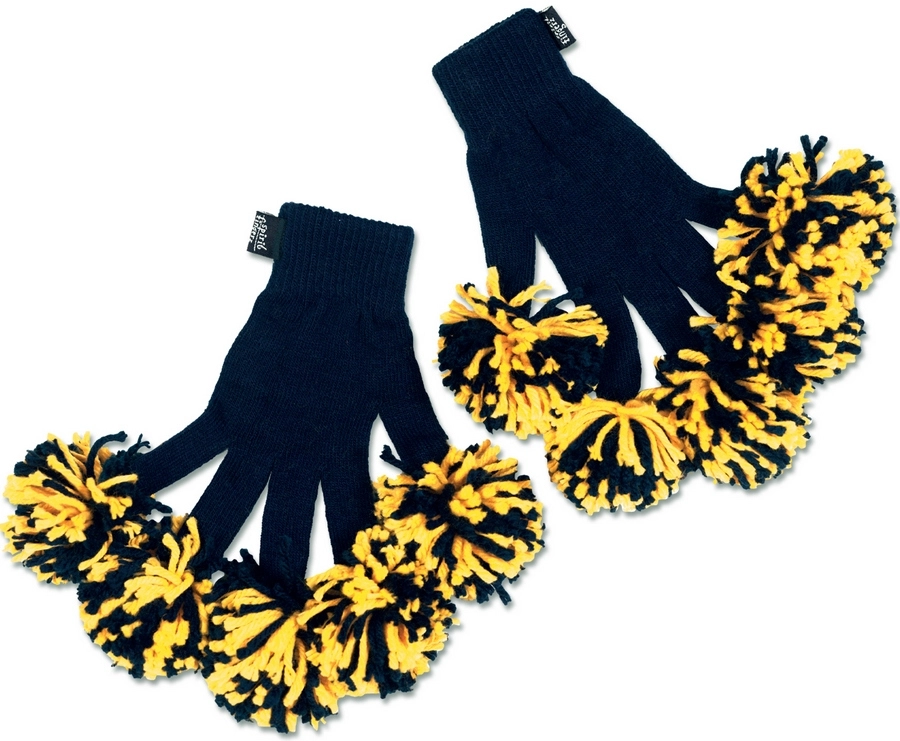 Full Color Spirit Finger Custom PomPom Gloves Promotional PomPoms