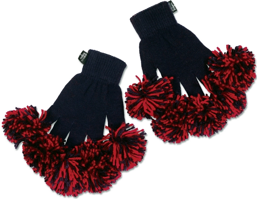 Full Color Spirit Finger Custom PomPom Gloves Promotional PomPoms