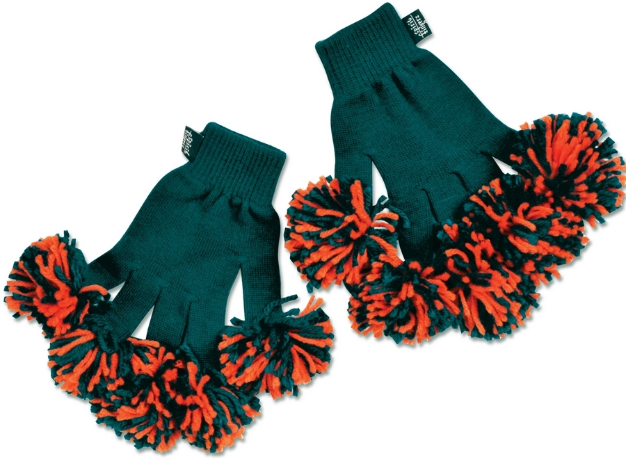 Full Color Spirit Finger Custom PomPom Gloves Promotional PomPoms