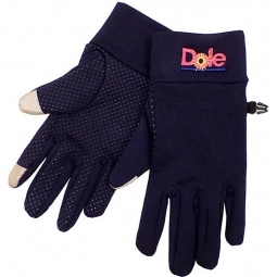 Navy Blue Spandex Touchscreen Custom Gloves