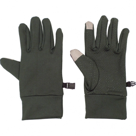 Charcoal Grey Spandex Touchscreen Custom Gloves