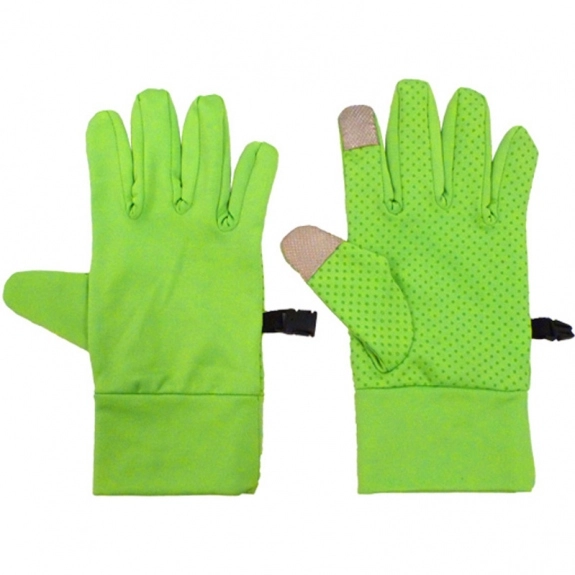 Lime Green Spandex Touchscreen Custom Gloves