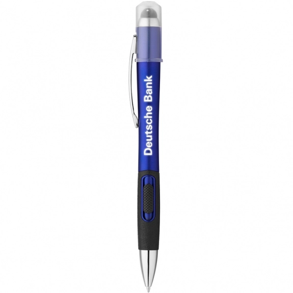 Blue Illuminated Logo Curvaceous Custom Stylus Pen