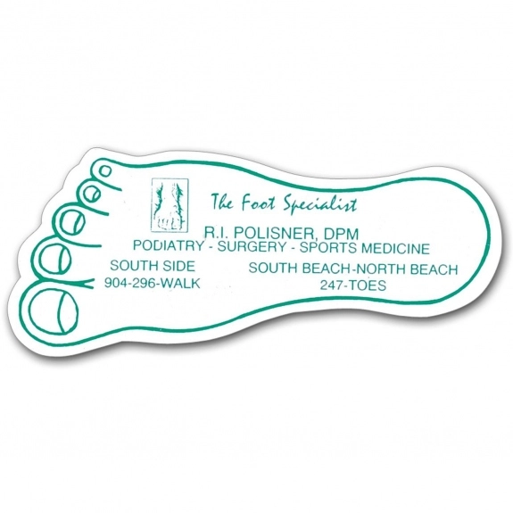Full Color Specialty Shaped Logo Magnet - Foot - 20 mil