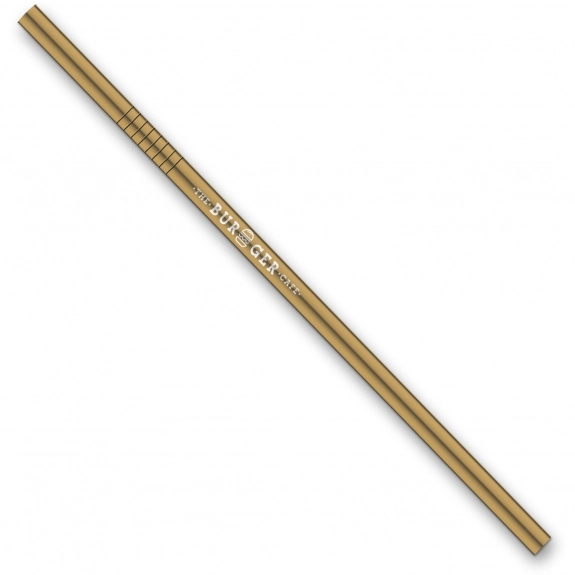 Gold - Stainless Steel Straight Custom Straw - Gold