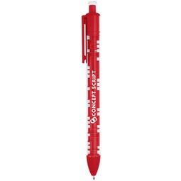 Translucent Red A-Maze Me Custom Logo Pen