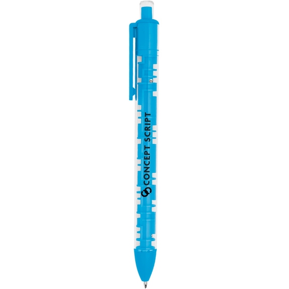 Translucent Blue A-Maze Me Custom Logo Pen