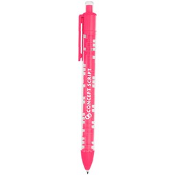 Translucent Pink A-Maze Me Custom Logo Pen