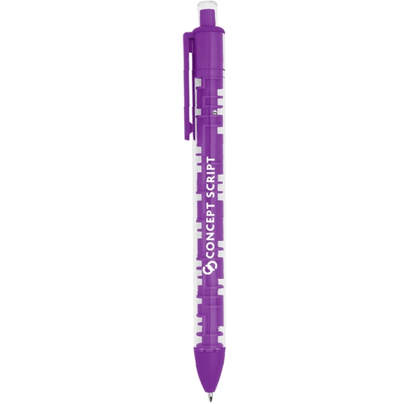 Translucent Purple A-Maze Me Custom Logo Pen