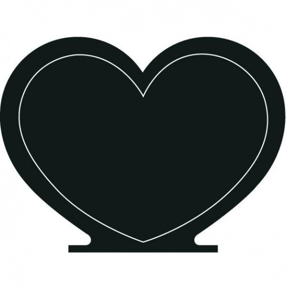 Recycled Black Press n' Stick Custom Calendar - Heart