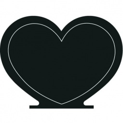 Recycled Black Press n' Stick Custom Calendar - Heart