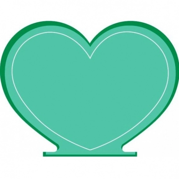 Translucent Emerald Press n' Stick Custom Calendar - Heart