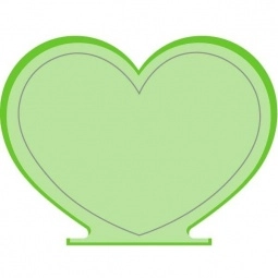 Translucent Lime Green Press n' Stick Custom Calendar - Heart
