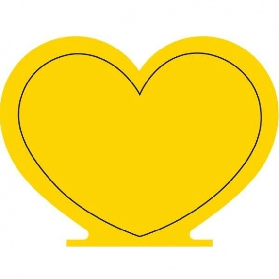 Yellow Press n' Stick Custom Calendar - Heart