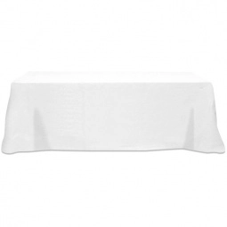 White 4-Sided Custom Table Cover - 8 ft.