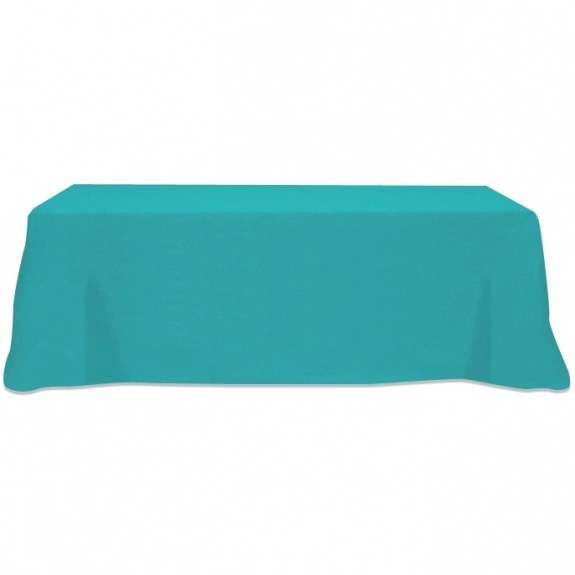 Teal 4-Sided Custom Table Cover - 8 ft.