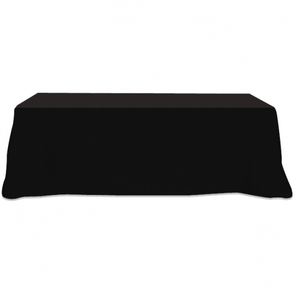 Black 4-Sided Custom Table Cover - 8 ft.