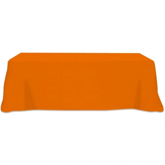 Orange 4-Sided Custom Table Cover - 8 ft.