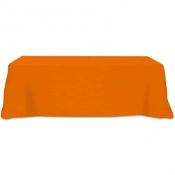 Orange 4-Sided Custom Table Cover - 8 ft.