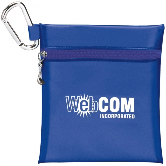 Blue Large Logo Golf Tee Pouch
