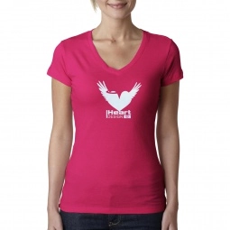 Next Level™ Triblend Deep V-Neck Logo T-Shirt - Women's
