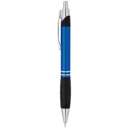 Blue Aluminum Logo Mechanical Pencil w/ Rubber Grip