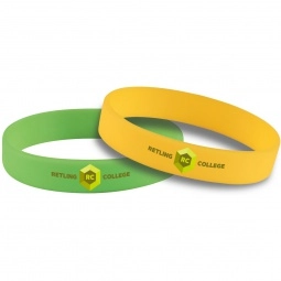 Full Color Silicone Custom Wristband - .5"w