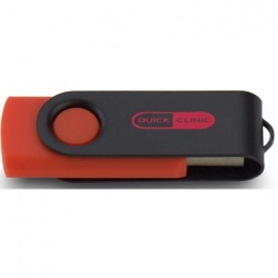 Red/Black Printed Swing Custom USB Flash Drives - 32GB