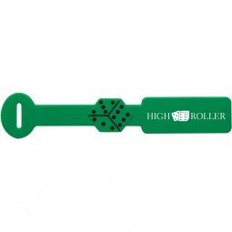 Green Whizzie Spotter Tie Custom Luggage Tags - Dice