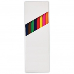 White - 8-Pack Wooden Colored Custom Pencil Set 