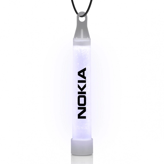 White - Neon Custom Glow Sticks w/ Lanyard