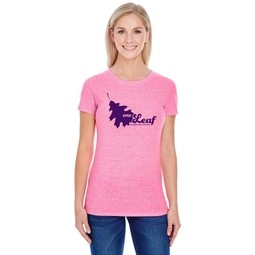 Neon Pink Threadfast Triblend Short Sleeve T-Shirt - Women's