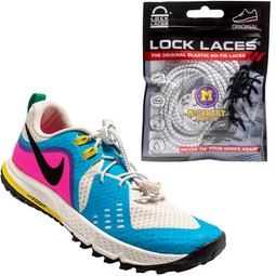 White Lock Laces&#174; No Tie Promotional Shoelaces