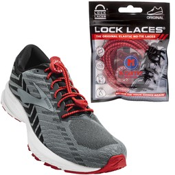 Red Lock Laces&#174; No Tie Promotional Shoelaces