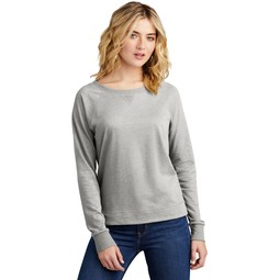 Front - District&#153; French Terry&#174; Long Sleeve Crewneck - Women's